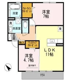 プランドール アーク【1階】の間取り