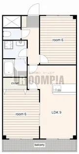 プリオル・エム【2階】の間取り