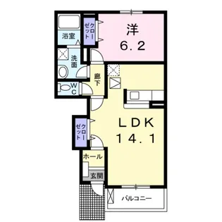 アルカンシエルI【1階】の間取り