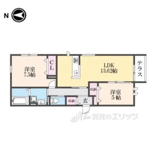 ルミエール野間北【1階】の間取り
