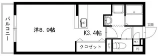 バロンウィズI【3階】の間取り