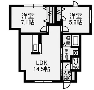 アラヴェール【1階】の間取り