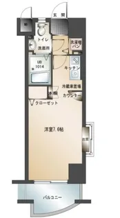 エンクレスト天神東【6階】の間取り
