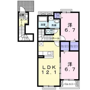 プリマヴェーラB【2階】の間取り