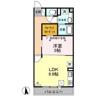 リビオンH&MII【3階】の間取り
