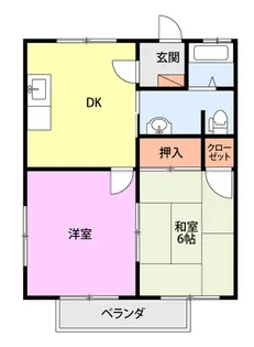大朋ハイツ【2階】の間取り