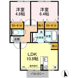 パル86 A棟【1階】の間取り