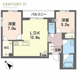 シャーメゾン ルポア【2階】の間取り