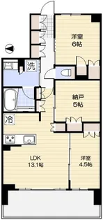 ベルドゥムール鎌ケ谷オーク【7階】の間取り