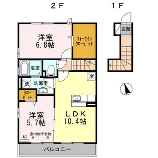 NSハイツIII【2階】の間取り