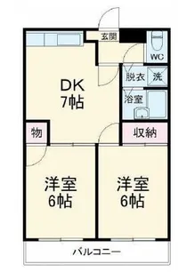 アーバン高野台【1階】の間取り