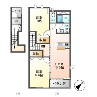 サンパレス【2階】の間取り
