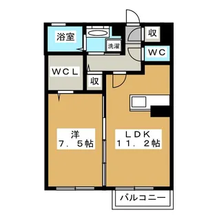 ヒルサイドパレス【1階】の間取り