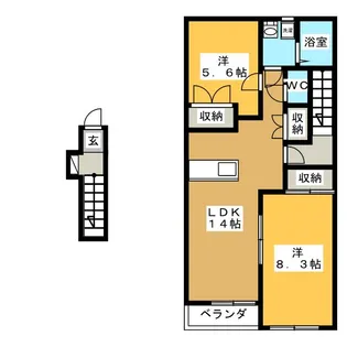プランドール A【2階】の間取り