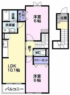 サン・ヴァンカン C【2階】の間取り