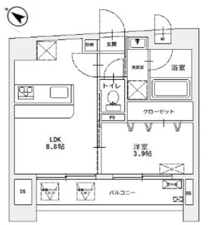 MAJESTIC千葉みなと【3階】の間取り