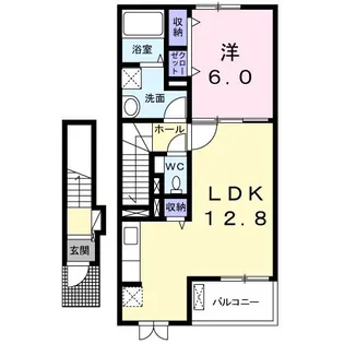 コッティ クワハラI【2階】の間取り