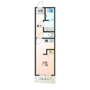 グランパシフィック玉出【9階】の間取り