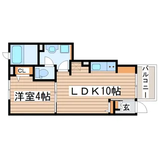 サニー・プロムナードII【1階】の間取り