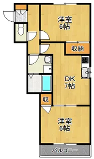 メゾン野川【1階】の間取り