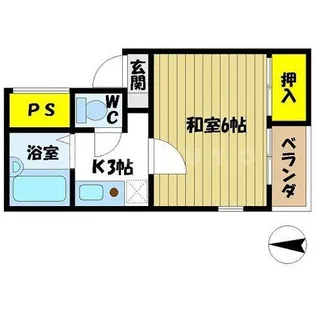 千里山弐番館【3階】の間取り