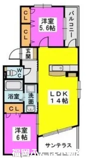 グランドゥールステラ【1階】の間取り