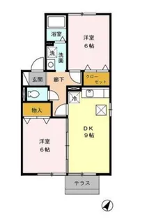 ベルドミール岡【1階】の間取り