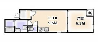 LANDMARK NAMBA SOUTH【3階】の間取り