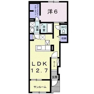イースト・ポポラーレA【1階】の間取り