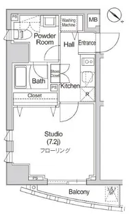 カーサスプレンディッド赤坂7丁目【7階】の間取り