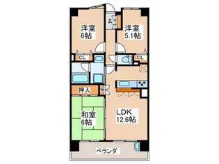 キングマンション今福鶴見【13階】の間取り