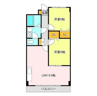 あさひレジデンス三番館【5階】の間取り