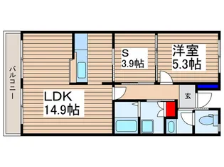コ-ポレ-トふじみ野【4階】の間取り