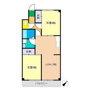 ダイヤモンドハイツみかづき【3階】の間取り