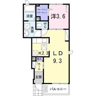 フォルシュB【1階】の間取り