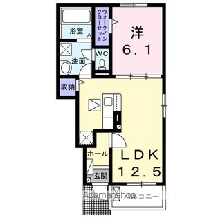 サンハイツ ヤマヒコ【1階】の間取り