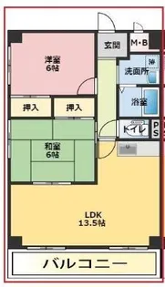 エーワンハイム【1階】の間取り