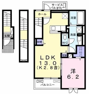 メゾン ド カルム【3階】の間取り