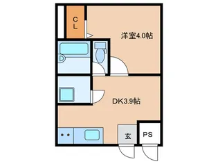 京町プレイスレジデンスI【3階】の間取り