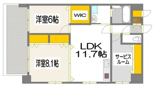 ノーブル千田公園【8階】の間取り