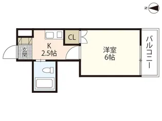 サンコーポ大宮【6階】の間取り
