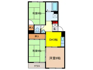 若草ハイツ【1階】の間取り