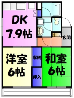 グランフィール稲毛【2階】の間取り