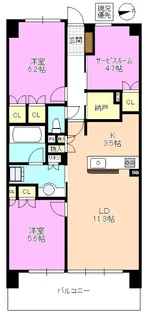 ポレスター広丘ブライトマークス【10階】の間取り