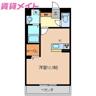 Premias平町III【2階】の間取り