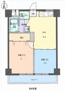 トワイズ田端【6階】の間取り