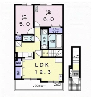 ブラン ノワール【2階】の間取り
