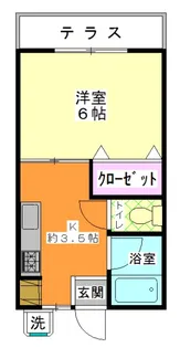 第2田辺コーポ【1階】の間取り