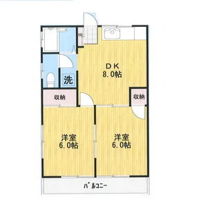 岡安コーポ【1階】の間取り