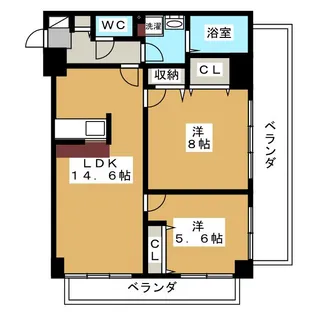 ジョディミラージュ西船橋【8階】の間取り